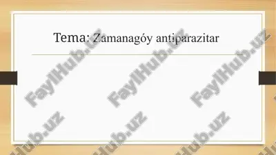 zamanagóy antiparazitar — PPTX