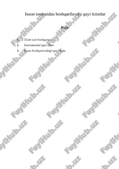 inson tomonidan boshqariluvchi quyi tizimlar — DOC