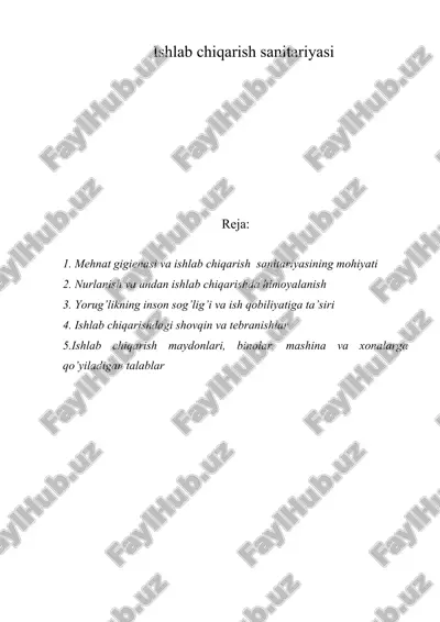 ishlab chiqarish sanitariyasi — DOC