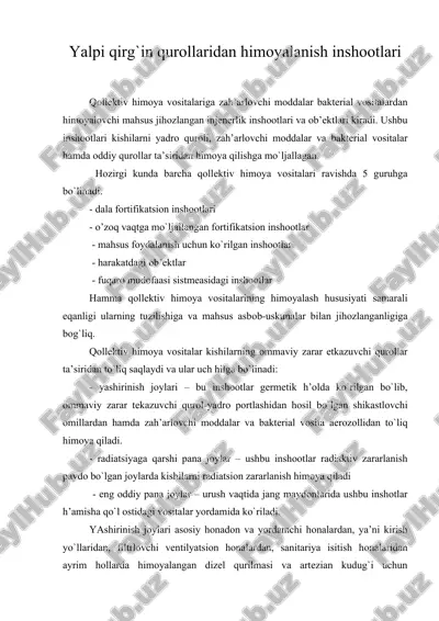 yalpi qirg`in qurоllaridan himоyalanish inshооtlari — DOC