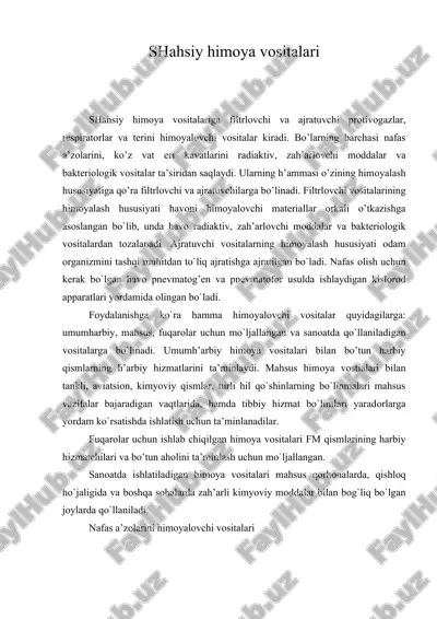 shahsiy himоya vоsitalari — DOC