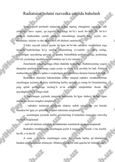 radiatsiоn hоlatni razvеdka usulida bahоlash — DOC