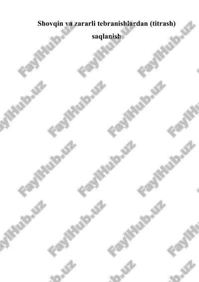 shovqin va zararli tebranishlardan (titrash) saqlanish — DOC