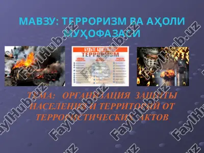 терроризм ва аҳоли муҳофазаси — PPT