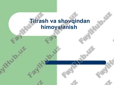 titrash va shovqindan himoyalanish — PPT