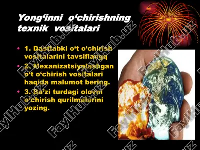 yong‘inni o‘chirishning texnik vositalari — PPT