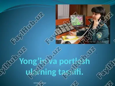 yong’in va portlash ularning tasnifi — PPTX