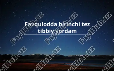 favqulodda birinchi tez tibbiy yordam — PPTX