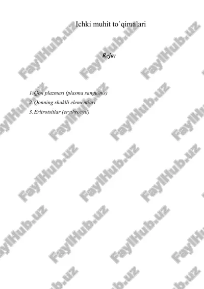 ichki muhit to`qimalari — DOCX