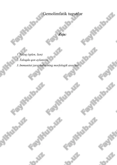 gemolimfatik tugunlar — DOCX