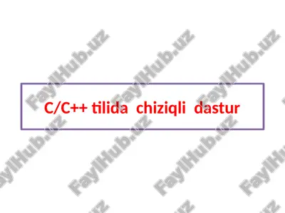 c/c++ tilida chiziqli dastur — PPTX
