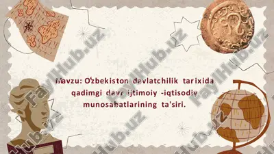 o'zbek davlatchiligining tashkil topishi — PDF