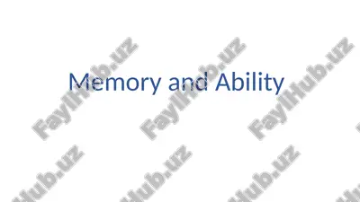 memory and ability — PPTX