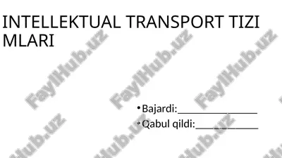 itt komunikatsiyon infratuzilmasi — PPTX