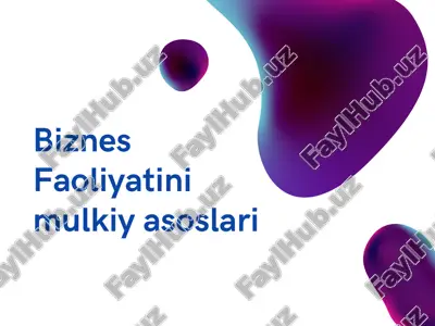 biznes faoliyatini mulkiy asoslari — PDF