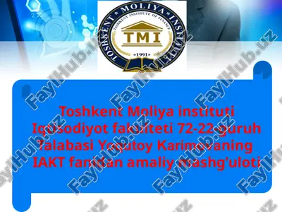 iqtisodiyotda amaliy dasturiy ta'minotning o’rni va ahamiyati — PPTX