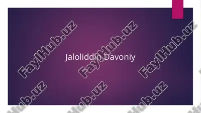 jaloliddin davoniy — PPTX