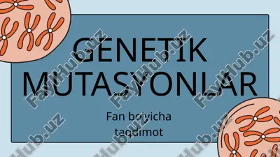 genetik mutasyonlar — PPTX