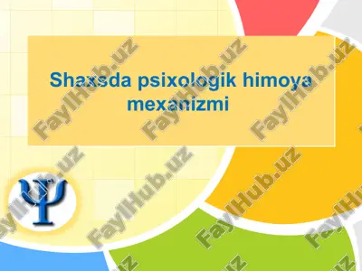 shaxsda psixologik himoya mexanizmi — PPTX