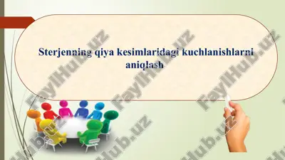 sterjenning qiya kesimlaridagi kuchlanishlarni aniqlash — PPTX
