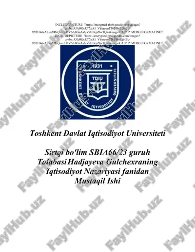 iqtisodiyotning bayanlaminlashuvida fan-texnika tarqaiyotining o'rni — DOC