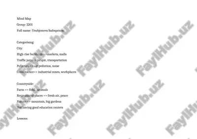 mind map — DOCX