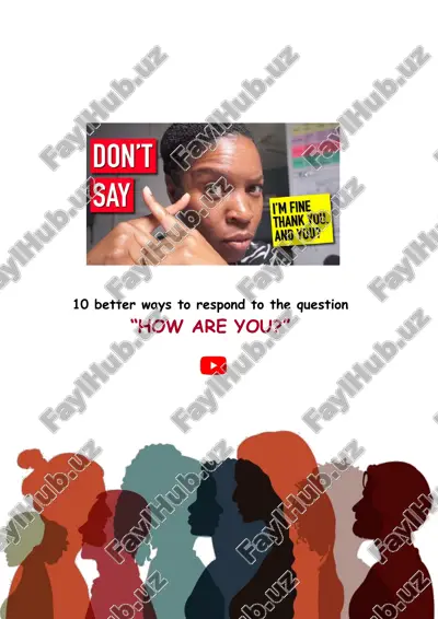 ways to say how are you — PDF