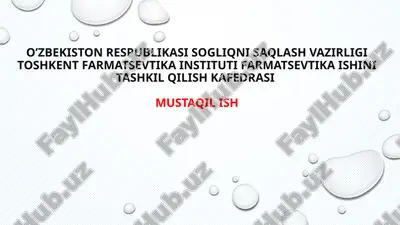farmatsevtika tarixi — PPTX