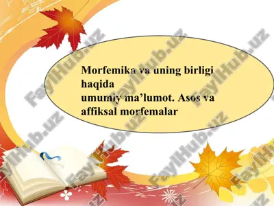 morfemika va uning birligi — PPTX