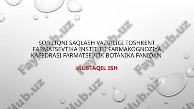osimlik tuzlishi — PPTX