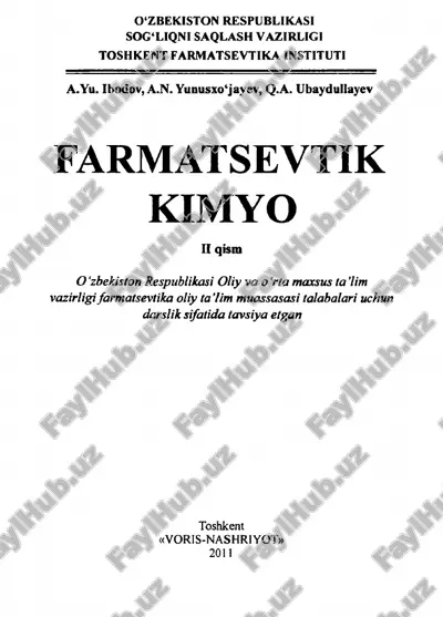 farmatsevtik kimyo 2qism — PDF