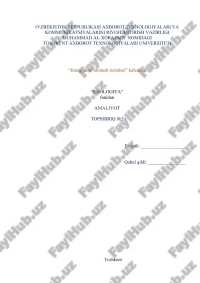 tabiiy resurslar ishlab chiqariladigan tashlanmalar hisobi — DOCX