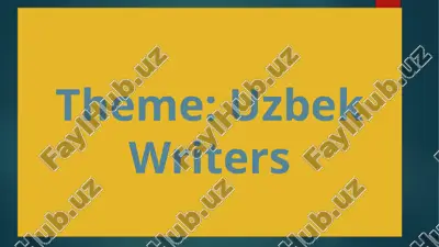 uzbek writers — PPTX