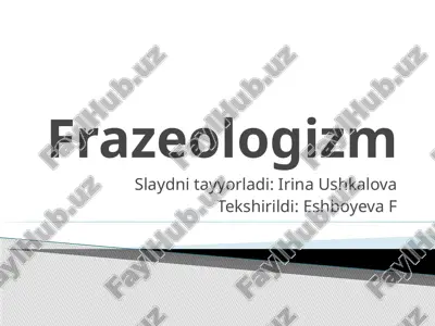 frazeologizm — PPTX