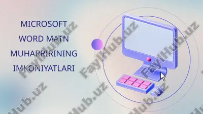 microsoft word matn muharririning imkoniyatlari — PPTX
