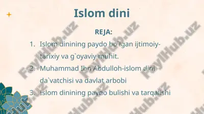 islom dini — PPTX