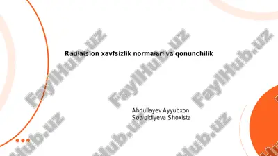 radiatsion xavfsizlik normalari va qonunchilik — PDF