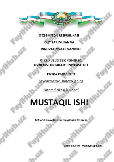 gravitatsion maydonda fotonlar 2 — PDF