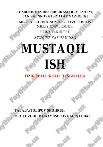 fizik reallik.bell tengsizligi 3 — PDF