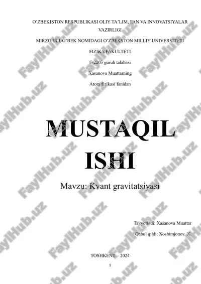 kvant gravitatsiyasi 3 — PDF