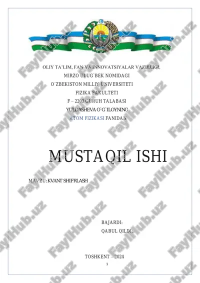 kvant shifrlash 2 — PDF