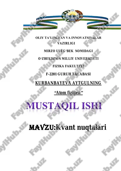 kvant nuqtalari — PDF