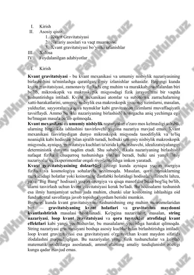 kvant gravitatsiyasi 2 — PDF
