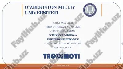 yadro nurlanishlarini qayd qilish metodlari — PDF