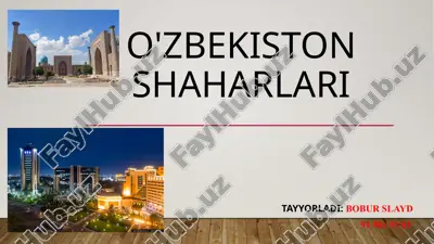 o'zbekiston shaharlari — PPTX