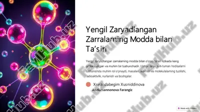 yengil zaryadlangan zarralarning modda bilan tasiri(ai) — PDF