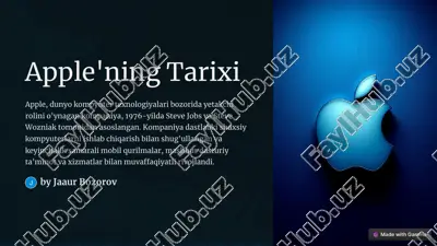 apple'ning tarixi — PDF