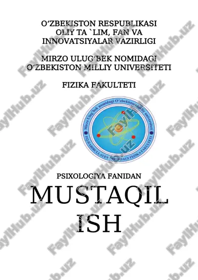 tarbiya psixologiyasi: maqsadi, vositalari va metodlari — DOCX