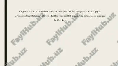 ekologik gigiyena va yashil iqtisodiyot — PPTX
