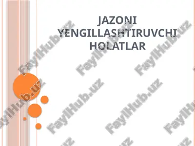 jazoni yengillashtiruvchi holatlar — PPTX